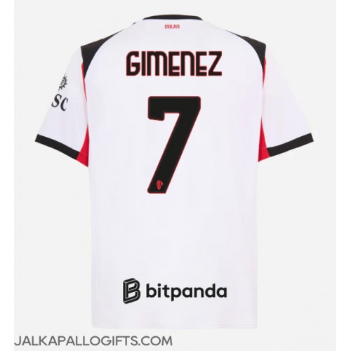 AC Milan Santiago Gimenez #7 Vieraspaita 2025-26 Lyhythihainen